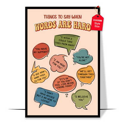 Boho Words of Support Poster