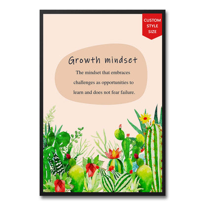 Cactus Growth Mindset Poster