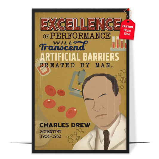 Charles Drew Black Scientist Poster