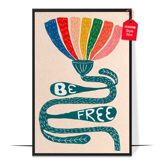 Colorful Be Free Poster