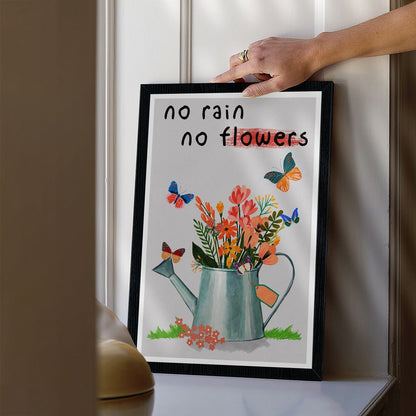 Colorful No Rain No Flowers Mental Health Poster (3)