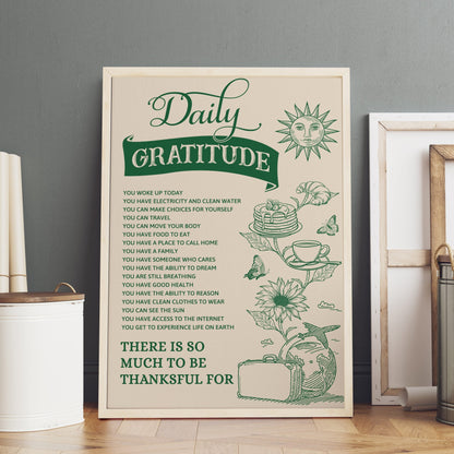 Daily Gratitude Trendy Positive Affirmation Poster (3)