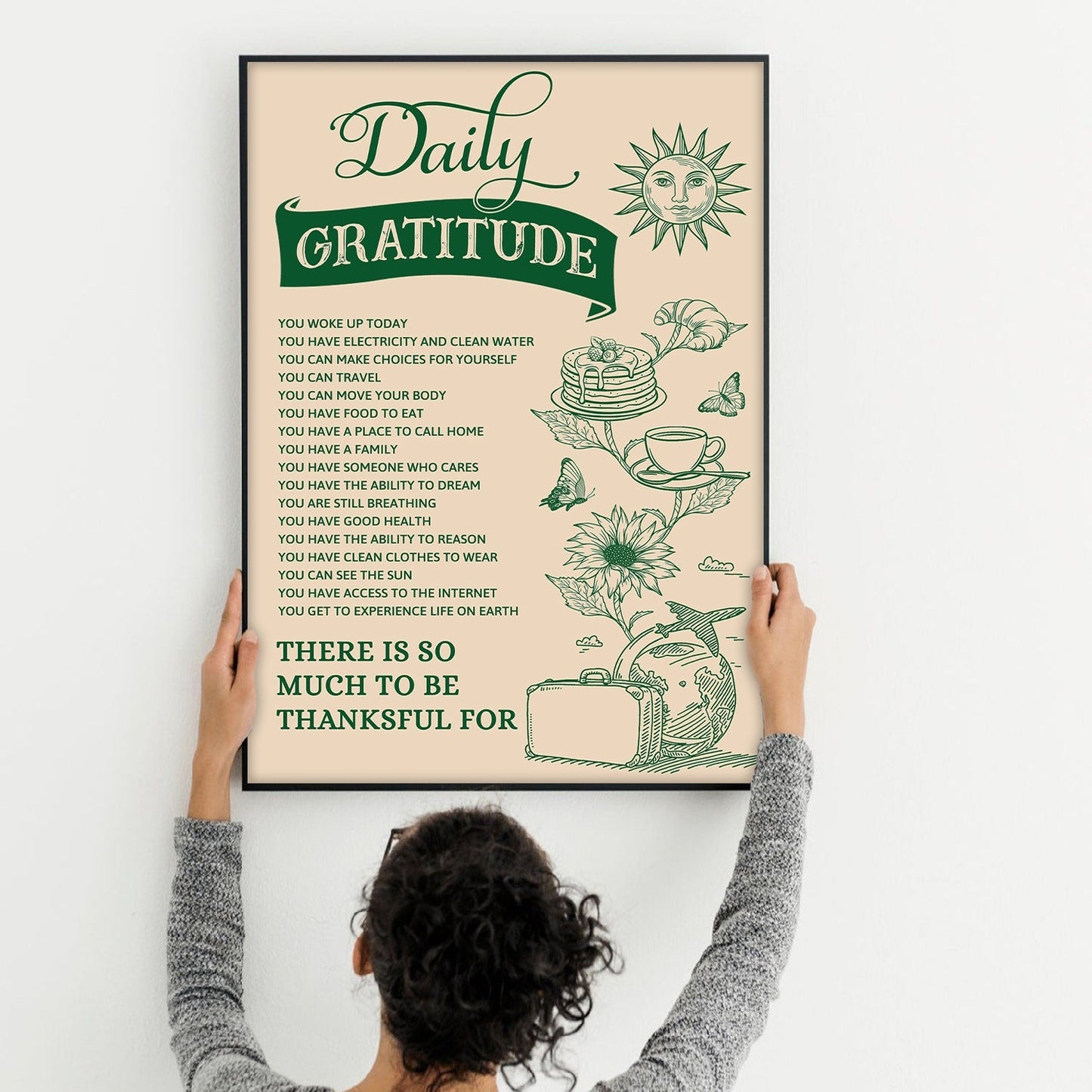 Daily Gratitude Trendy Positive Affirmation Poster (4)