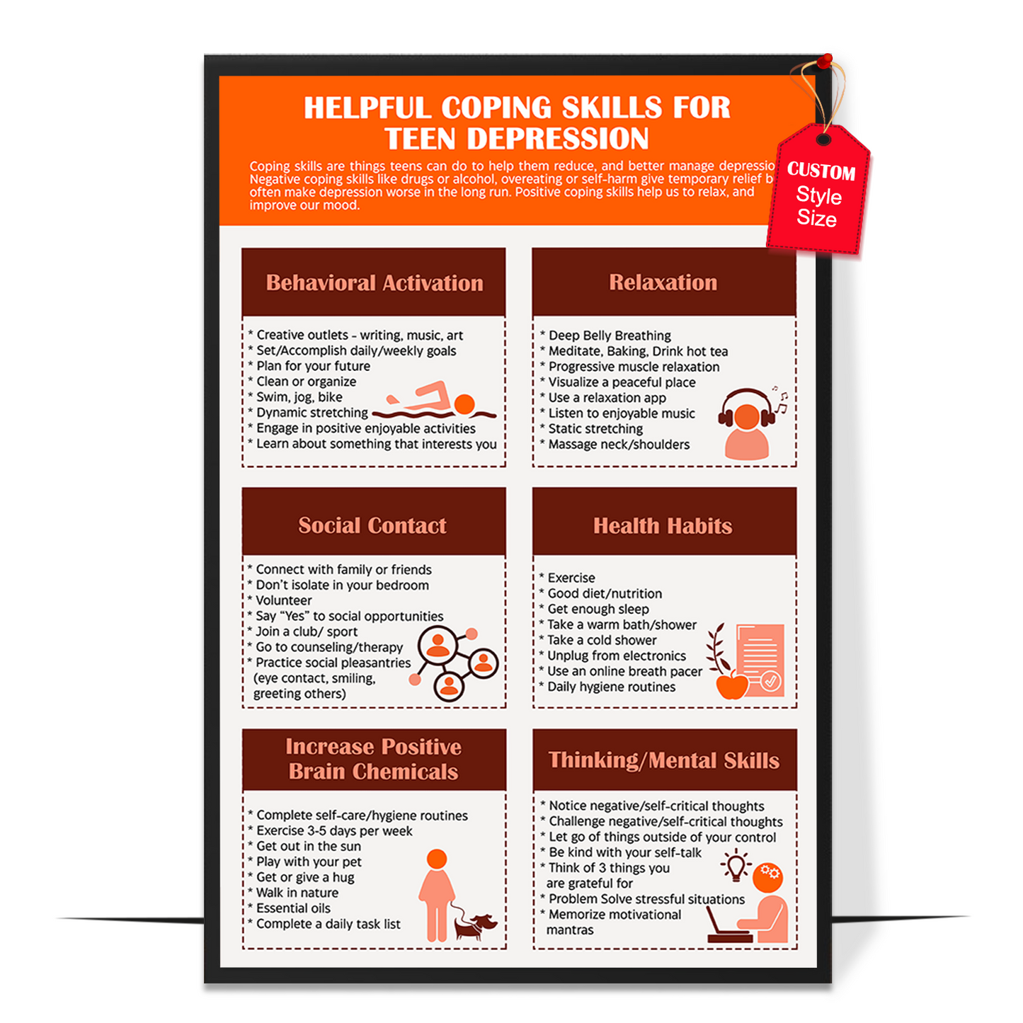 Depression Coping Skills for Teens Poster