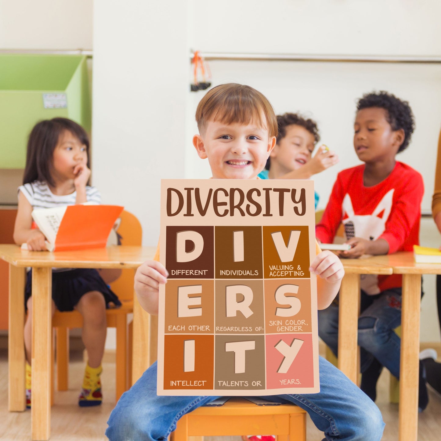 Diversity Equity Inclusion Boho Classroom Poster (4)