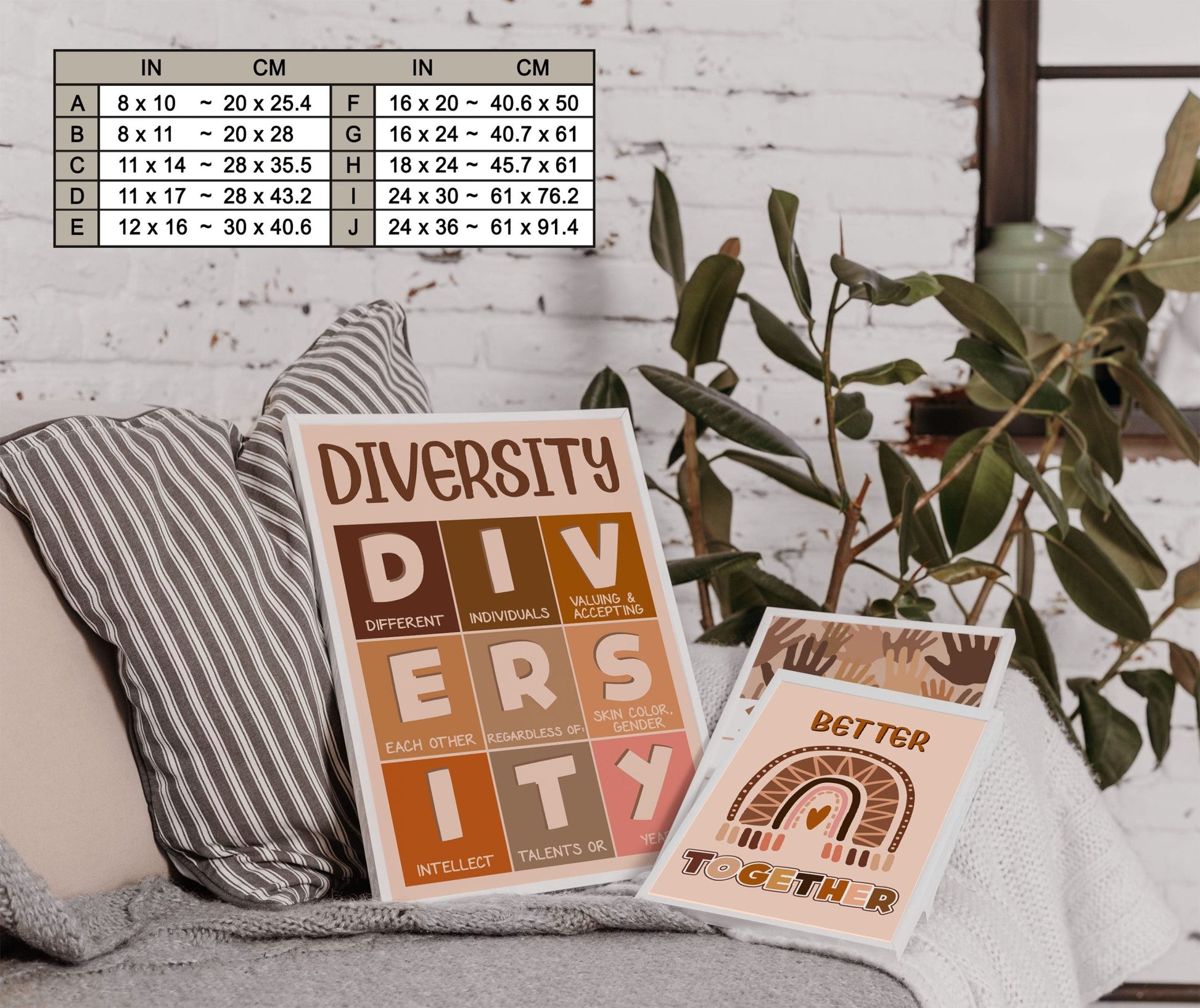 Diversity Equity Inclusion Boho Classroom Poster (7)