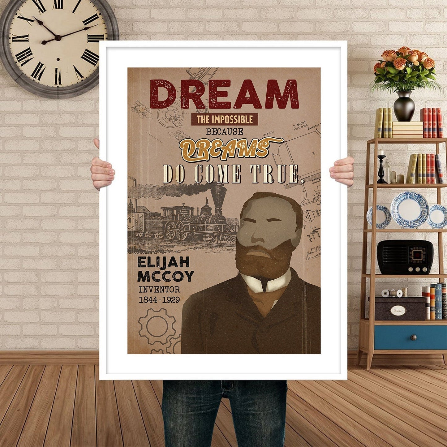 Elijah McCoy Black Engineer Inventor Quote Poster (5)