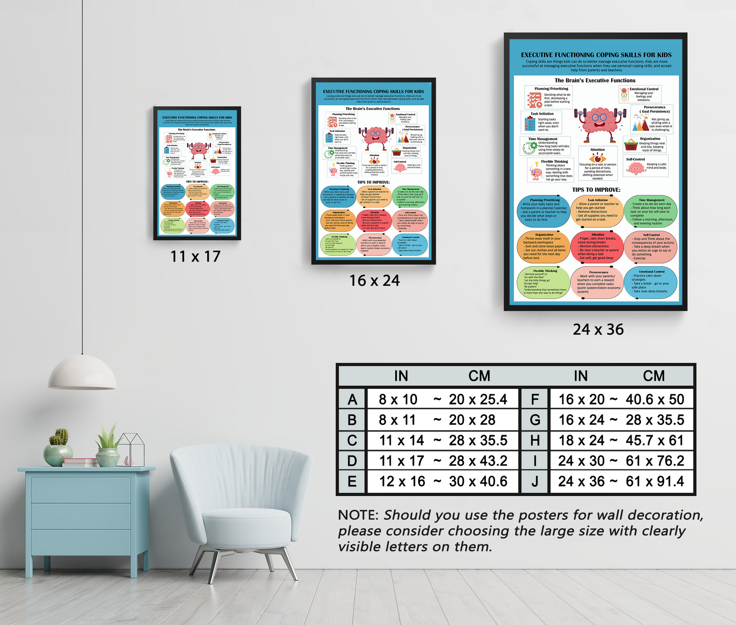 Executive Function Skills ADHD Mental Health Poster (7)