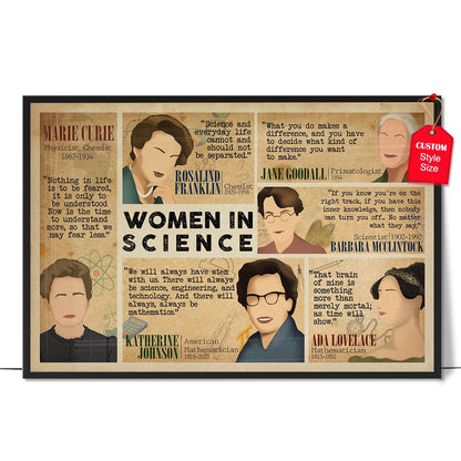 Famous Women in Science Quotes Poster