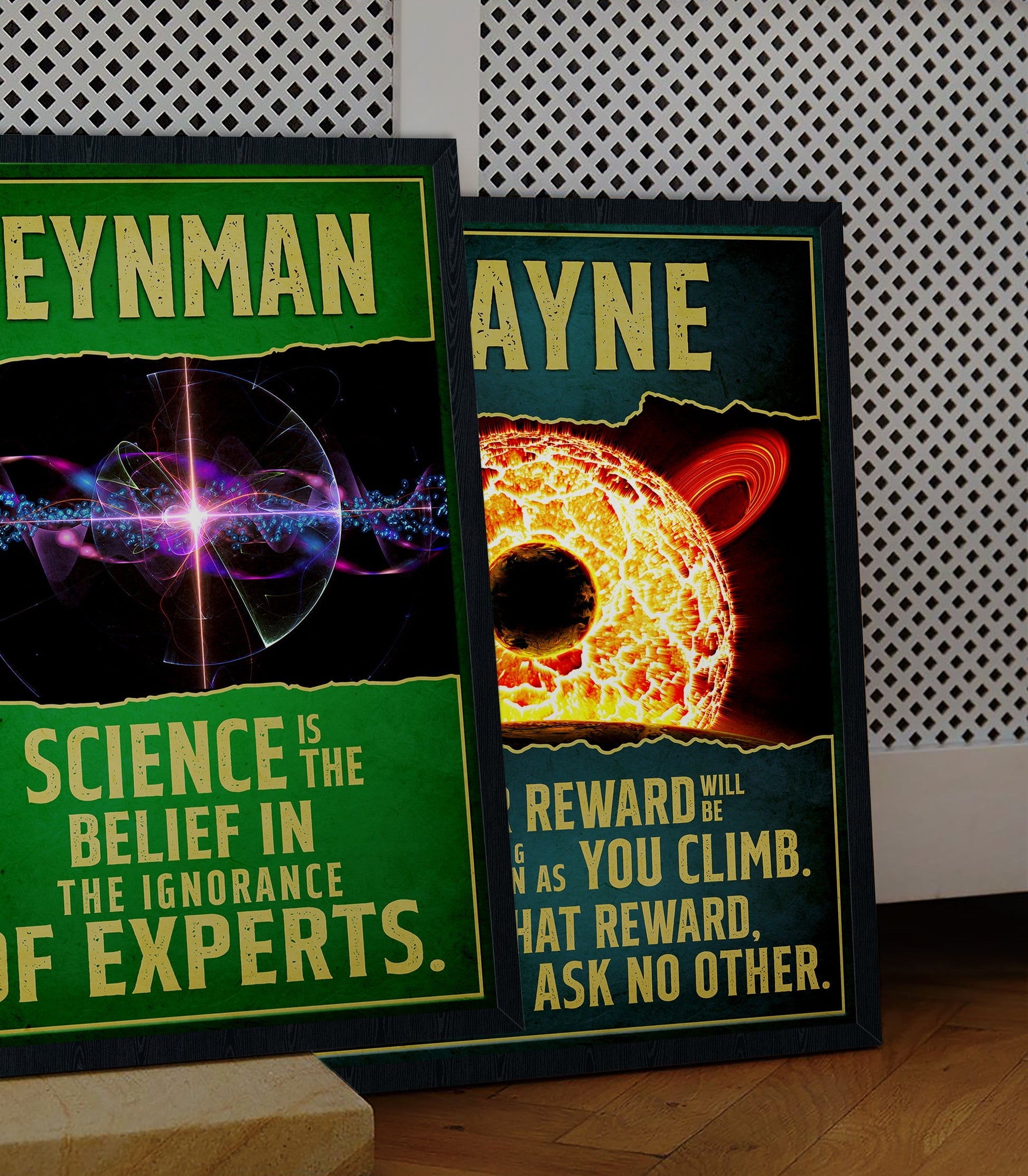 Feynman STEM Theoretical Physicist Quote Poster (3)