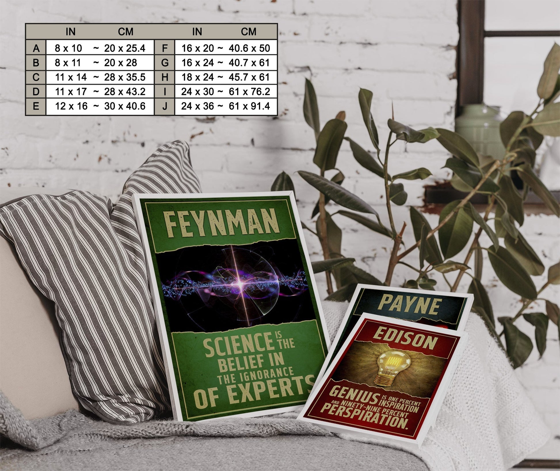 Feynman STEM Theoretical Physicist Quote Poster (7)