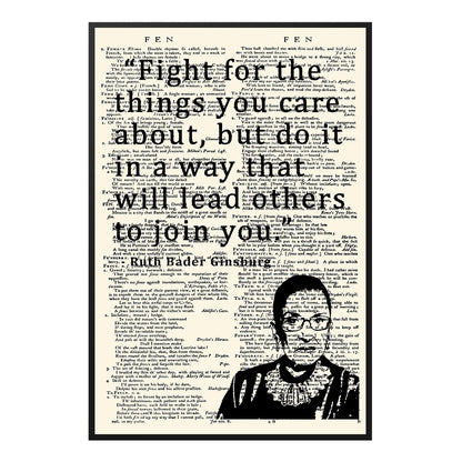  Fight for the Things RBG Inspirational Quote Poster Design 3