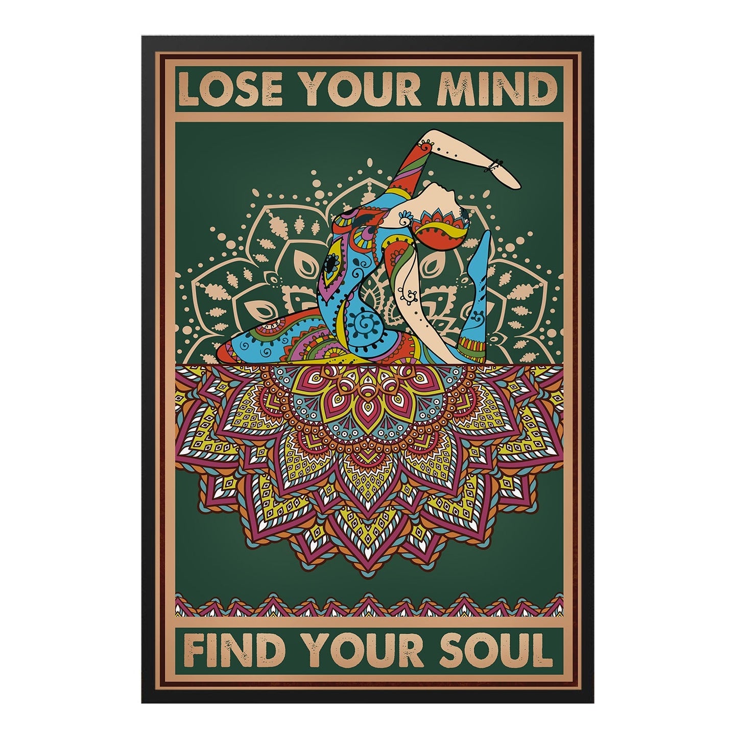  Find Your Soul Positive Zen Yoga Meditation Poster Design 2