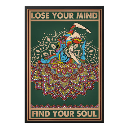  Find Your Soul Positive Zen Yoga Meditation Poster Design 2