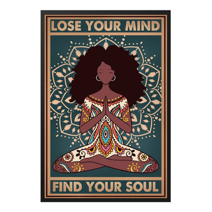  Find Your Soul Positive Zen Yoga Meditation Poster Design 5