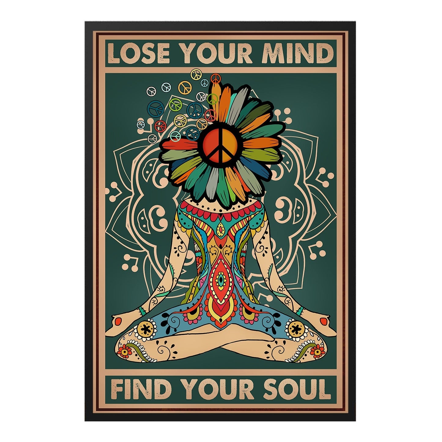  Find Your Soul Positive Zen Yoga Meditation Poster Design 6