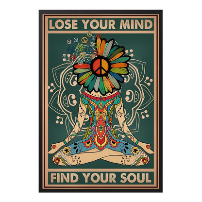  Find Your Soul Positive Zen Yoga Meditation Poster Design 6