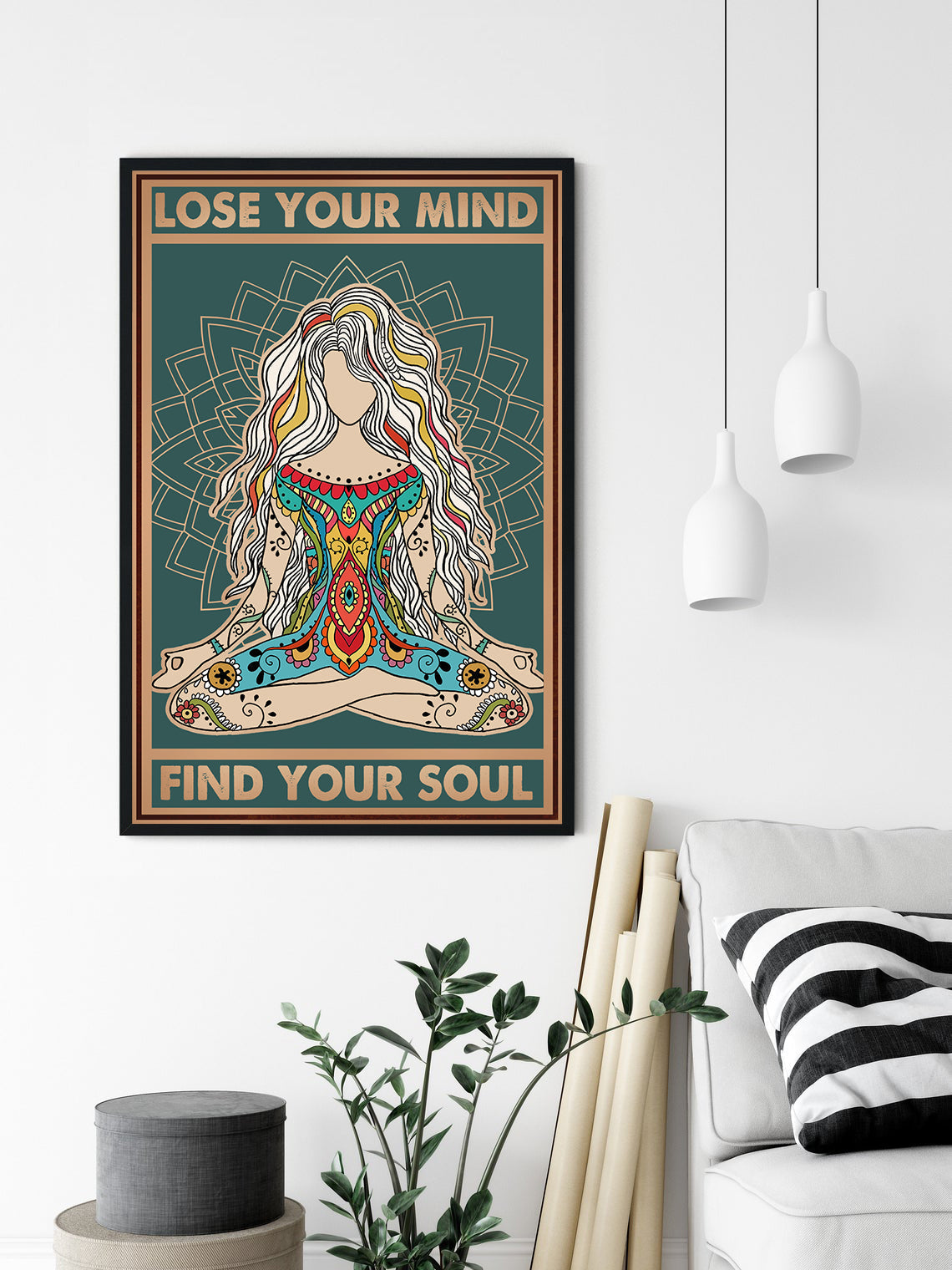 Find Your Soul Positive Zen Yoga Meditation Poster (4)