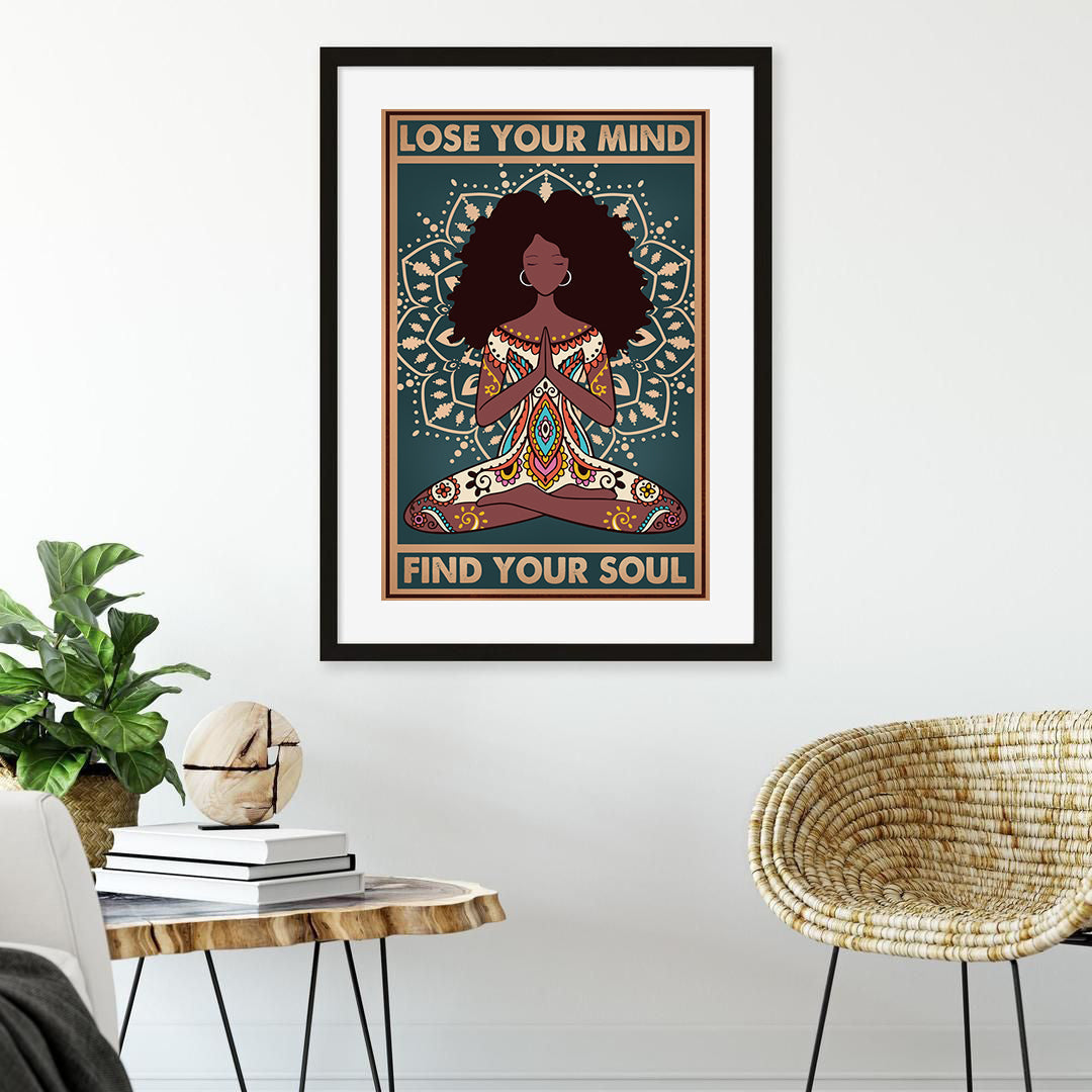 Find Your Soul Positive Zen Yoga Meditation Poster (5)