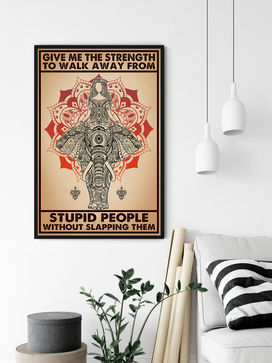 Give Me The Strength Uplifting Yoga Meditation Poster (4)