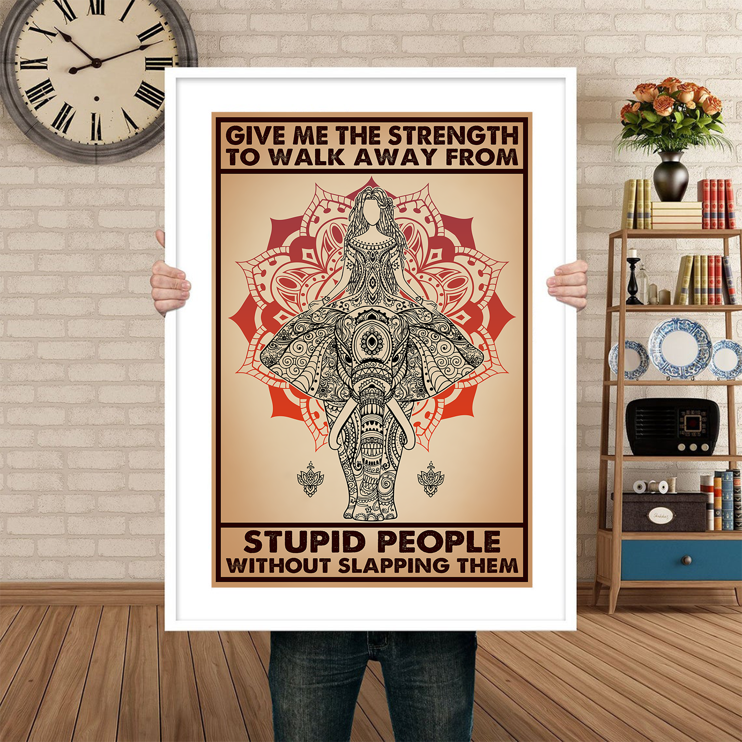 Give Me The Strength Uplifting Yoga Meditation Poster (6)