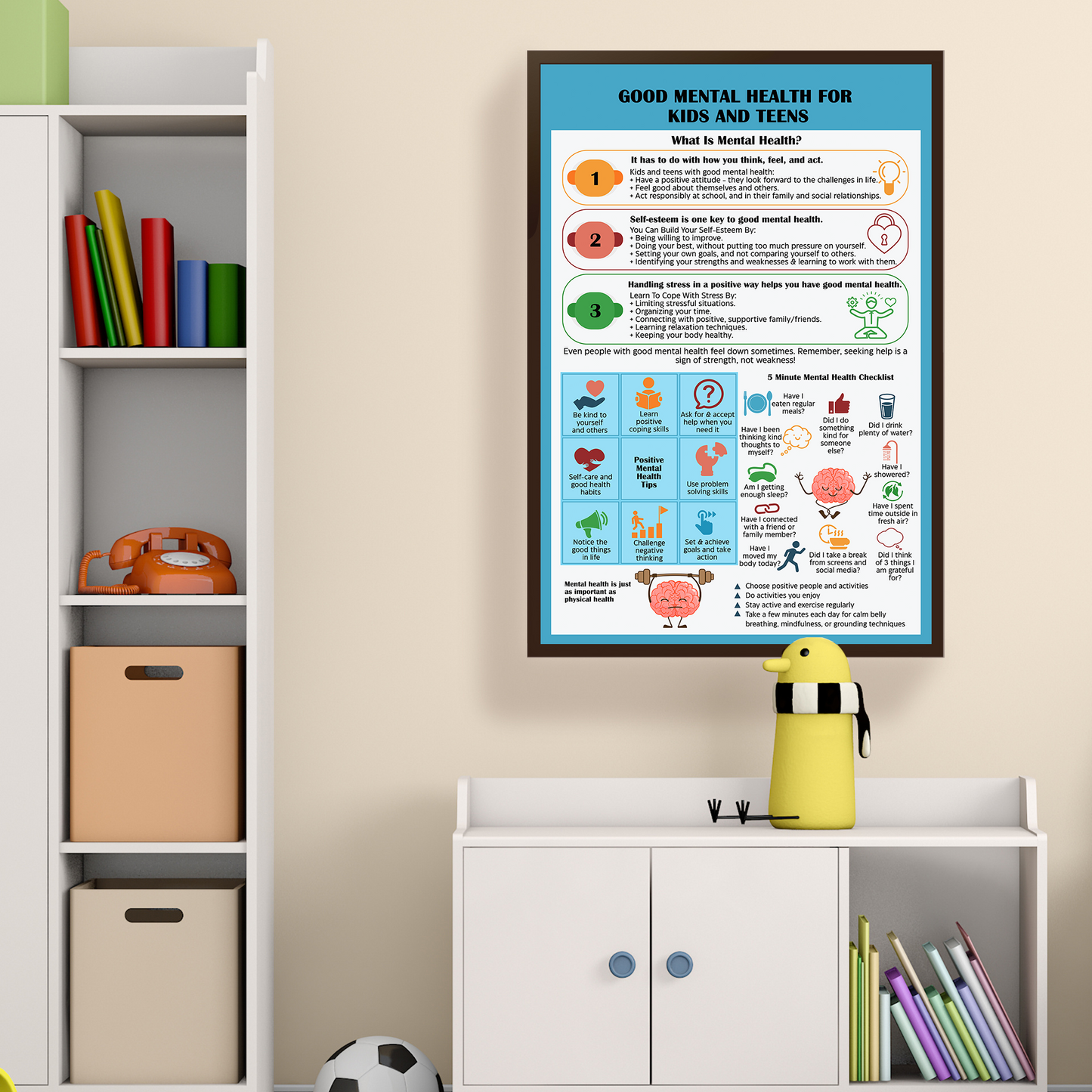 Good Mental Health for Kids And Teens Therapy Poster (3)