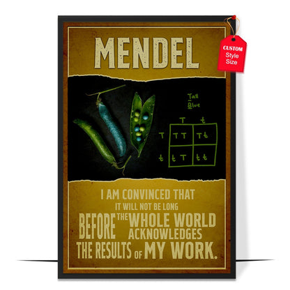 Mendel STEM Father of Genetics Poster