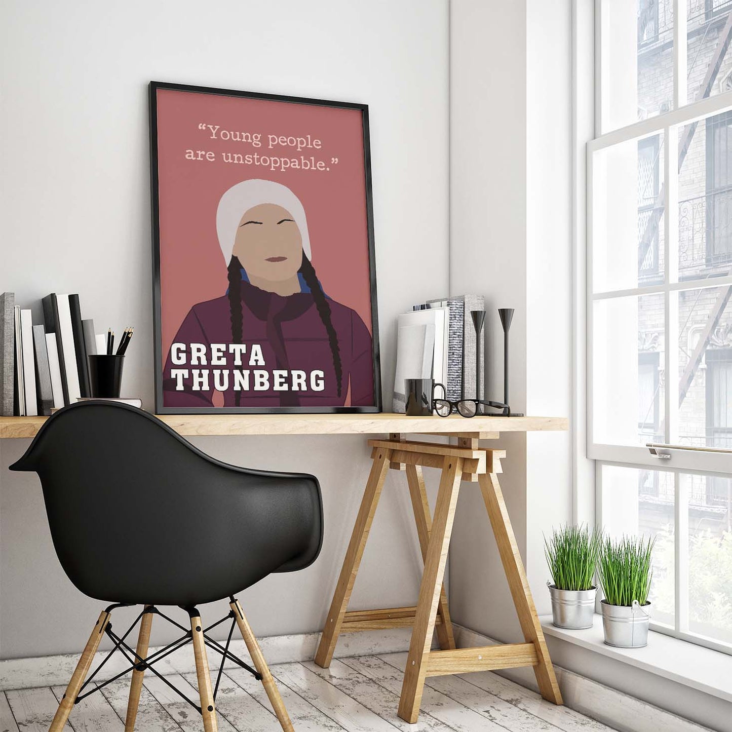 Greta Thunberg Inspirational Female Leader Poster (3)