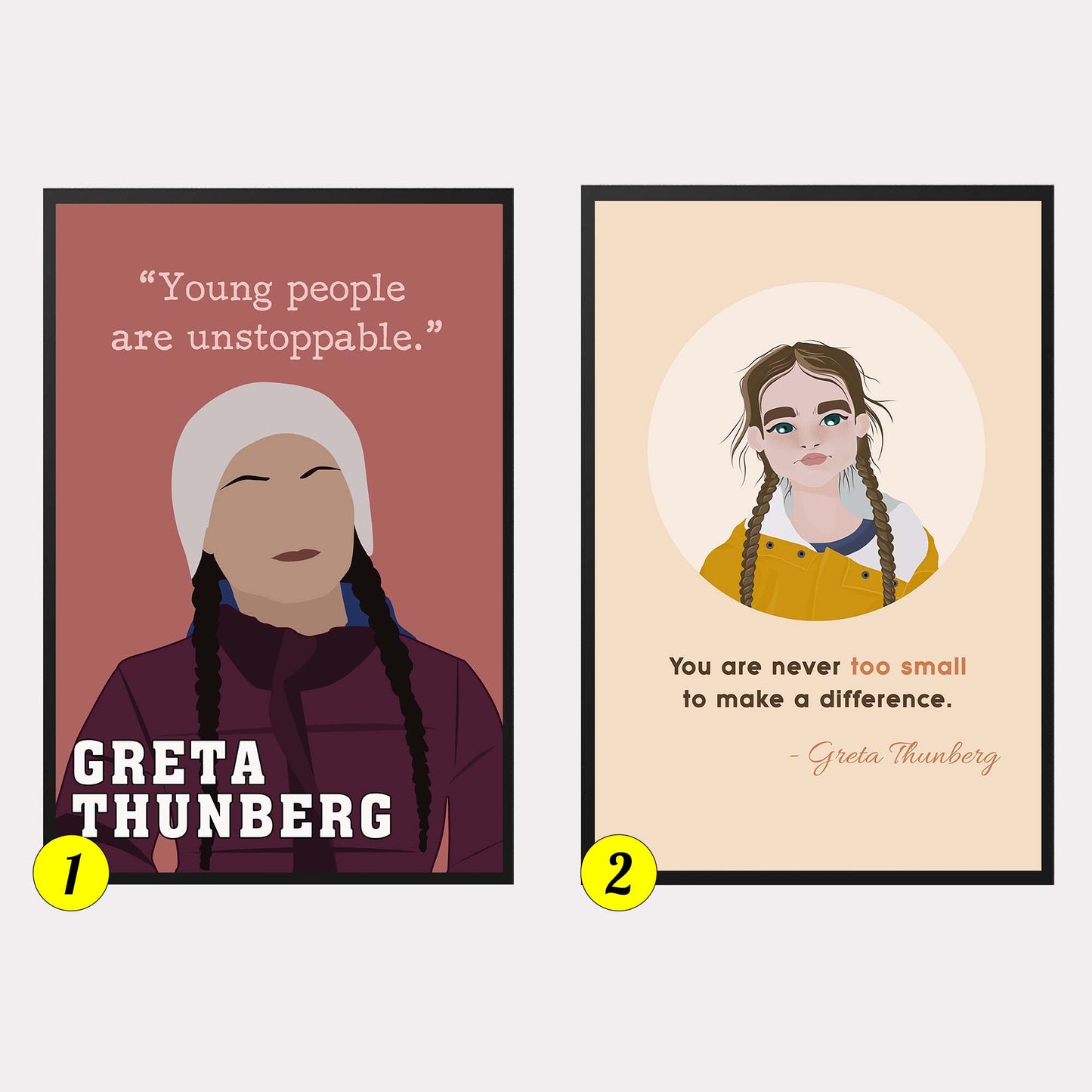 Greta Thunberg Inspirational Female Leader Poster (6)