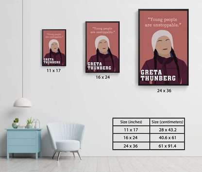 Greta Thunberg Inspirational Female Leader Poster (7)