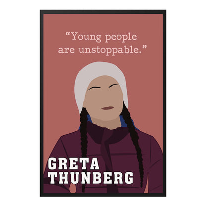  Greta Thunberg Hand-drawn Climate Activist Poster Design 1