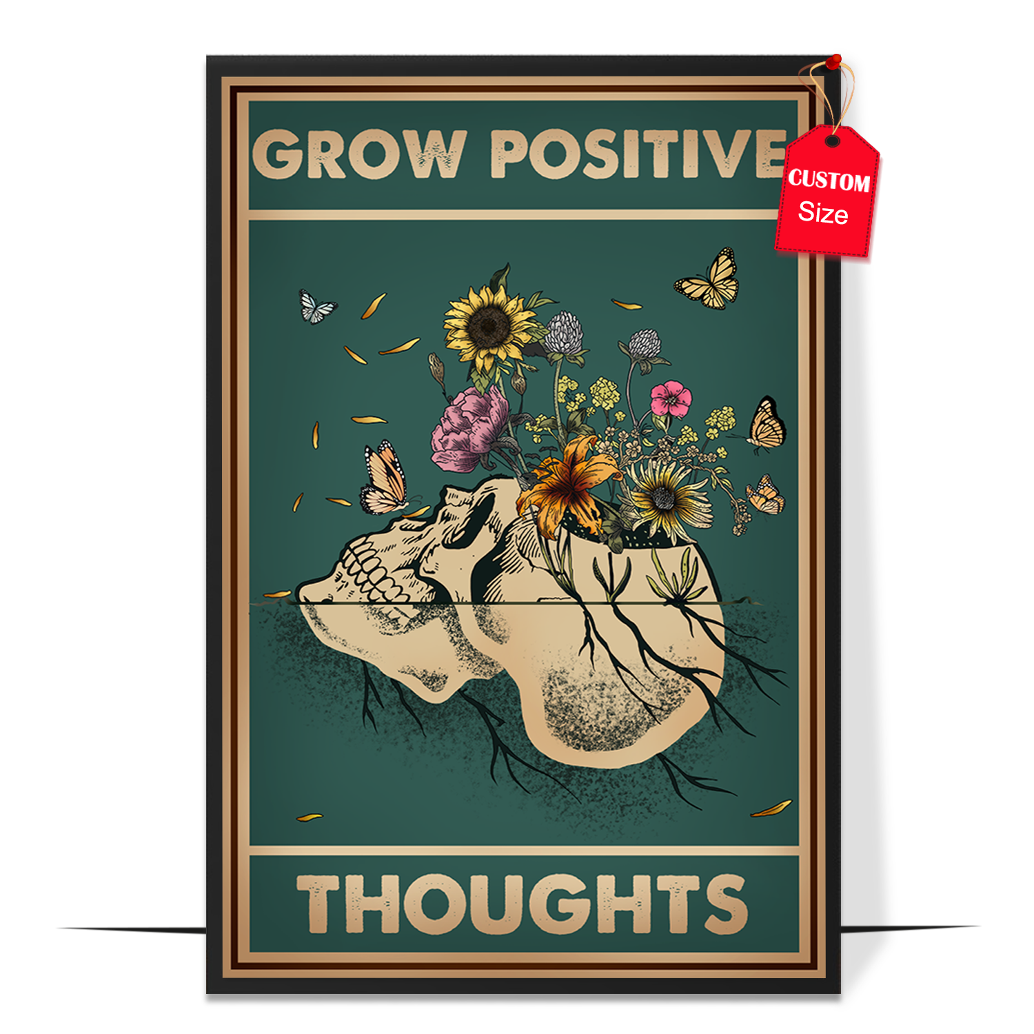 Grow Positive Thoughts Poster Design 1