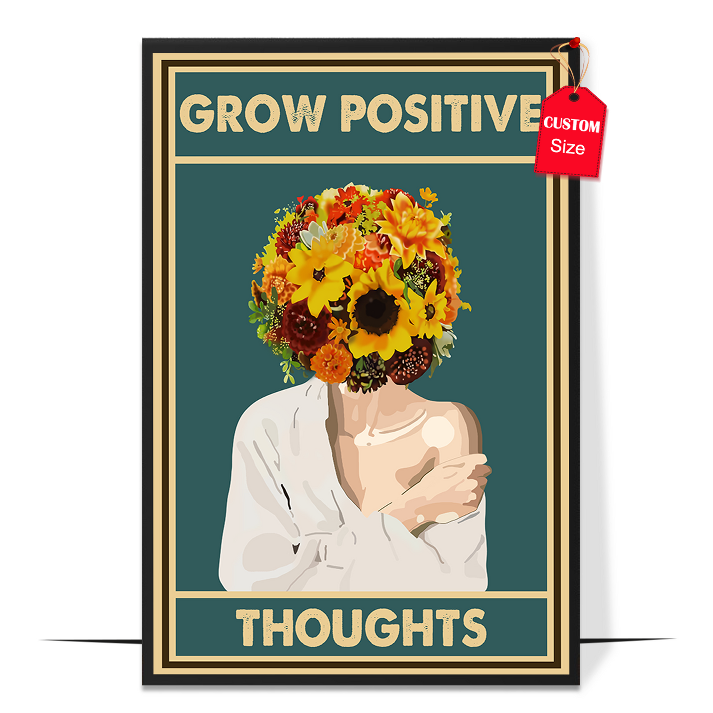 Grow Positive Thoughts Poster Design 2