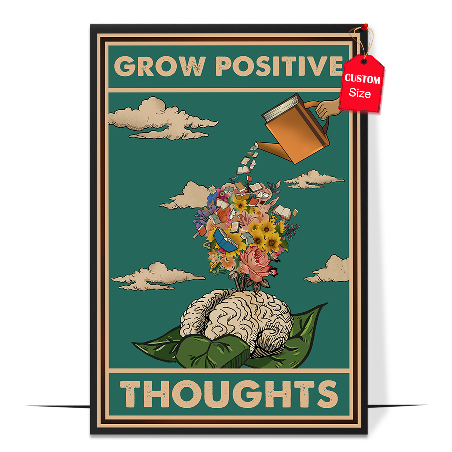 Grow Positive Thoughts Poster Design 3