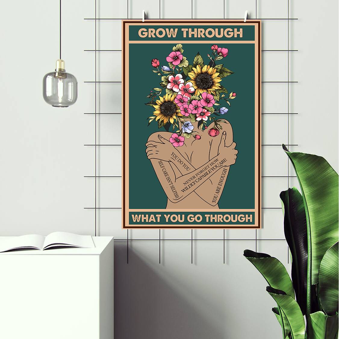 Grow Through Vintage Mental Health Poster Design 1 (2)