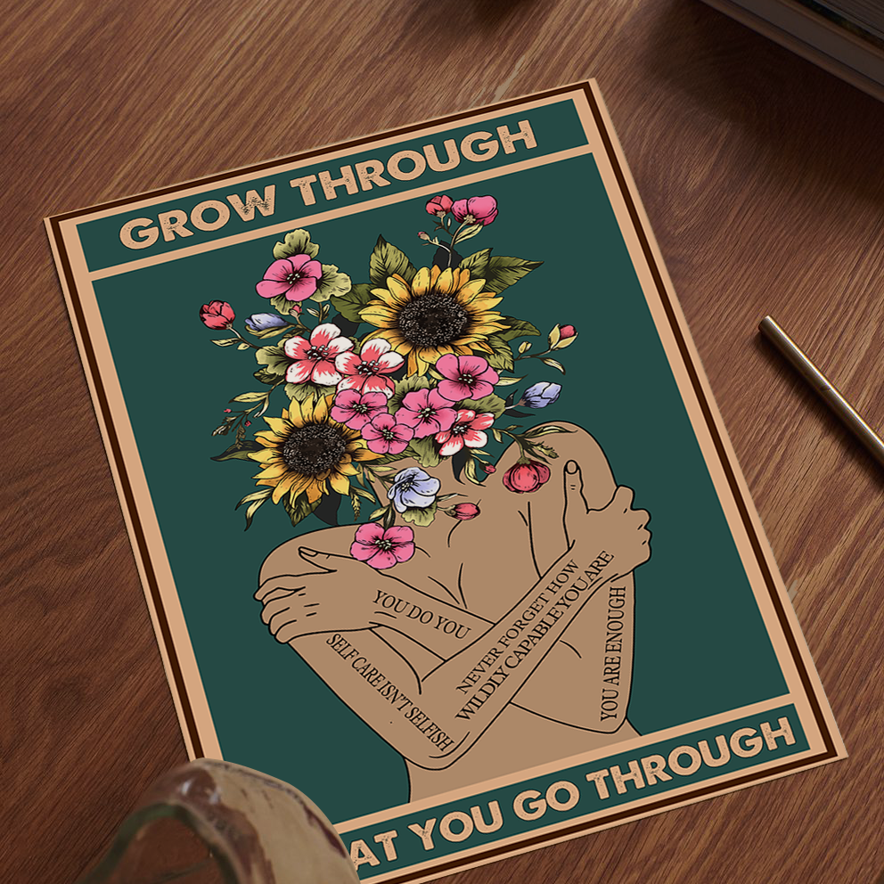 Grow Through Vintage Mental Health Poster Design 1 (5)