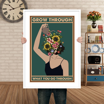 Grow Through Vintage Mental Health Poster Design 2 (3)