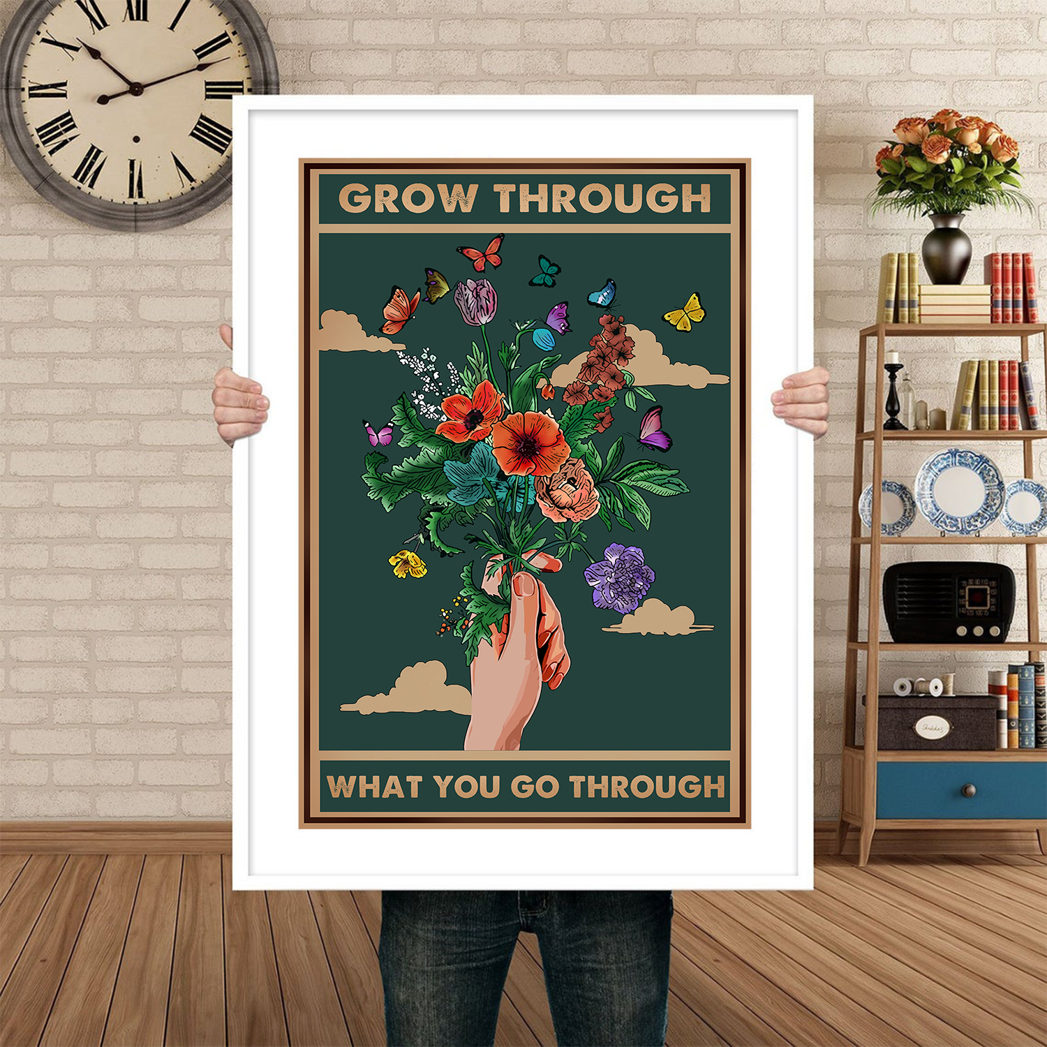 Grow Through Vintage Mental Health Poster Design 3 (3)