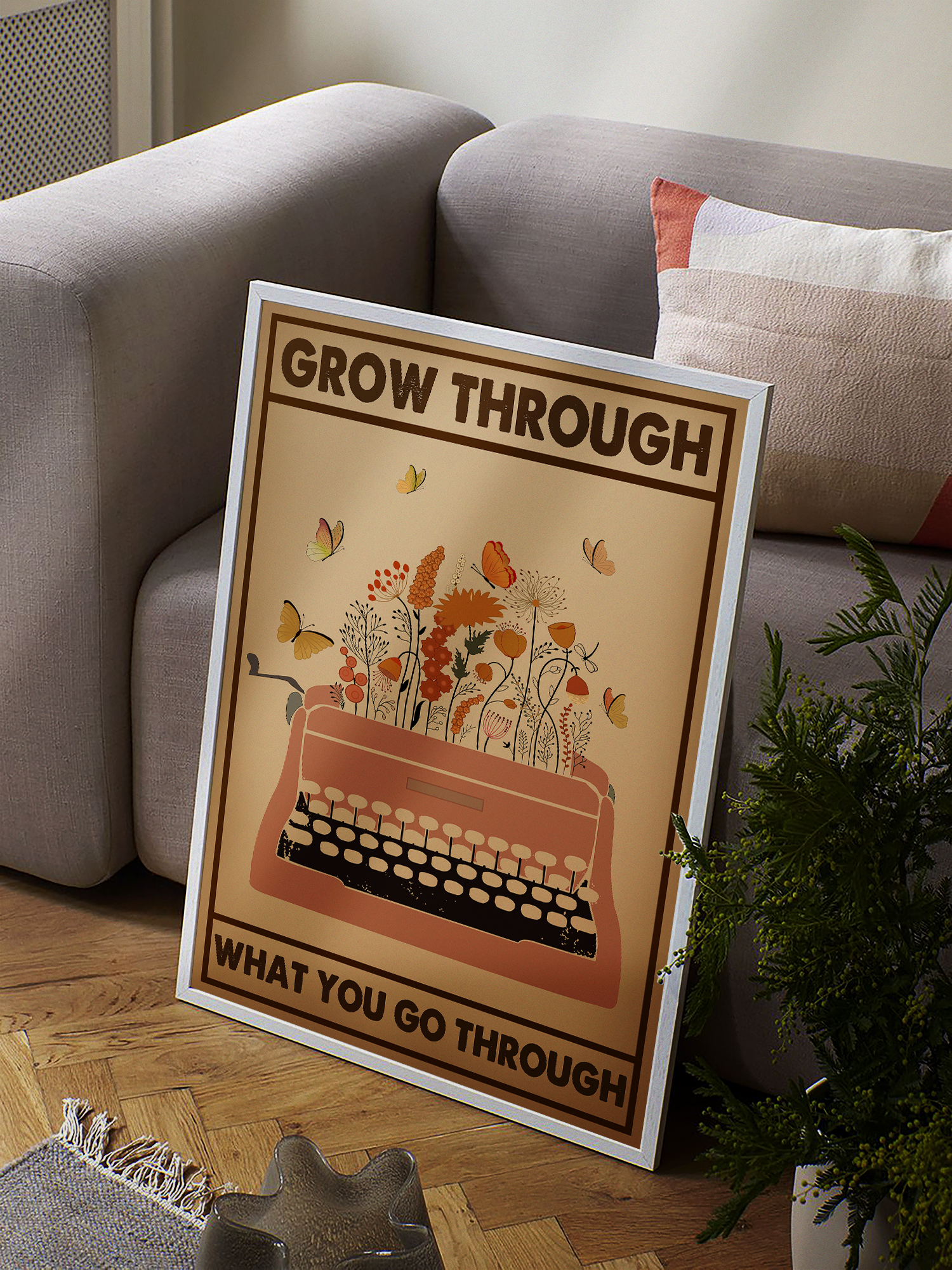 Grow Through Vintage Mental Health Poster Design 4 (3)