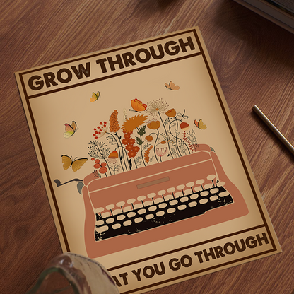 Grow Through Vintage Mental Health Poster Design 4 (4)