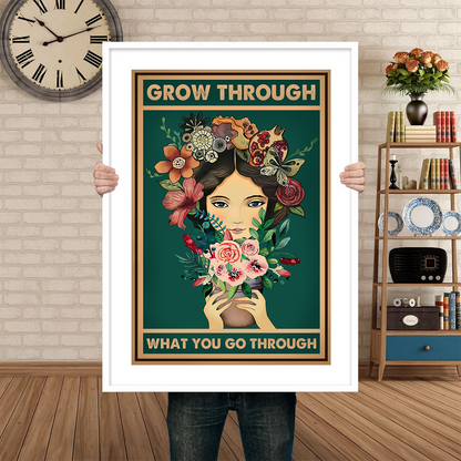 Grow Through Vintage Mental Health Poster Design 5 (4)