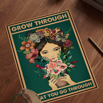 Grow Through Vintage Mental Health Poster Design 5 (5)