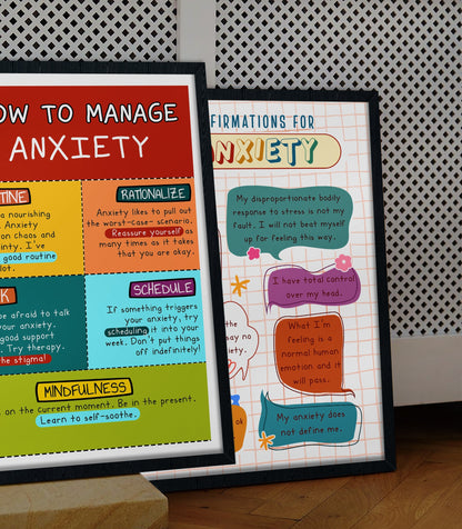 How To Manage Anxiety Mental Health Poster (3)