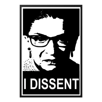  I Dissent RBG Empower Women Inspirational Poster Design 3