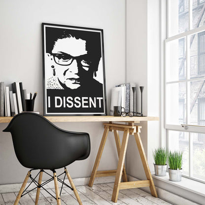 I Dissent RBG Empower Women Inspirational Poster (4)