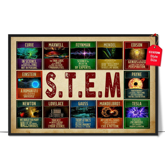 Inspirational STEM Famous Quotes Poster