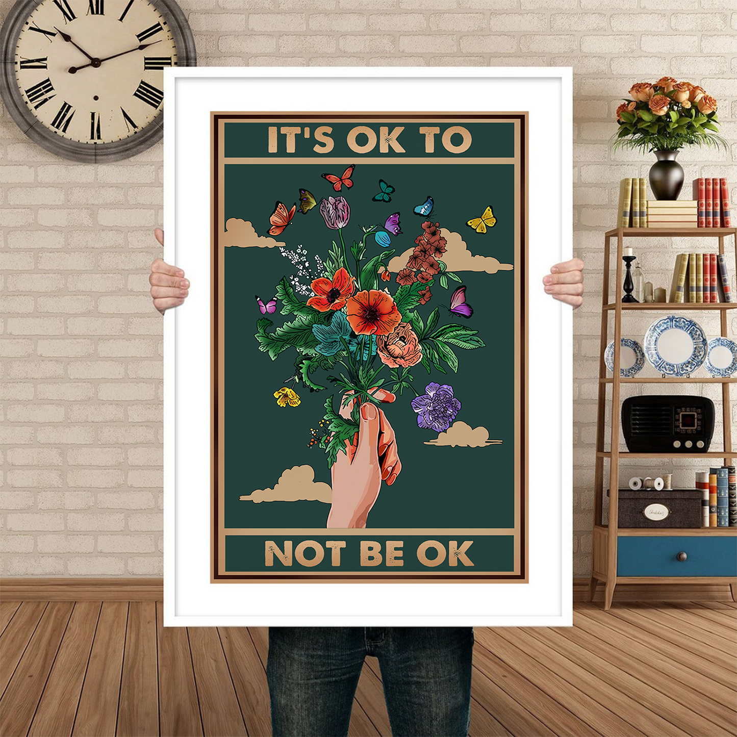 It’s Ok to Not Be Ok Vintage Mental Health Poster (3)