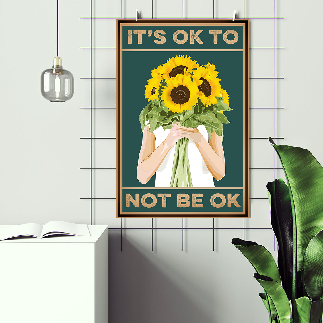 It&#8217;s Okay to Not Be Okay Vintage Mental Health Poster (2)