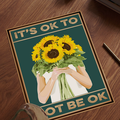 It&#8217;s Okay to Not Be Okay Vintage Mental Health Poster (5)