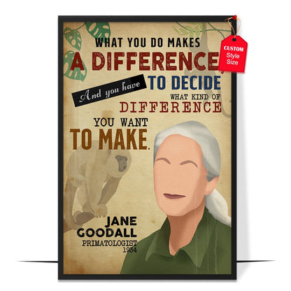 Jane Goodall Primatologist Poster